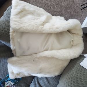 White fur coat